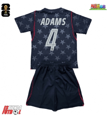 Estados Unidos Tyler Adams #4 Segunda Equipación Niños Mundial 2026 Manga Corta (+ Pantalones cortos)